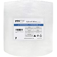 Youmar Solutions - Rollo De Plástico De Burbujas (0-5 Metro Ancho 50 Metros largo) Para Envolver Productos Frágiles En…